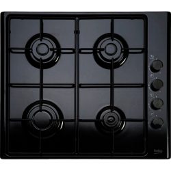 Beko HIZG64120SB 60cm 4 Burner Gas Hob in Black 2 Years Parts & Labour Guarantee